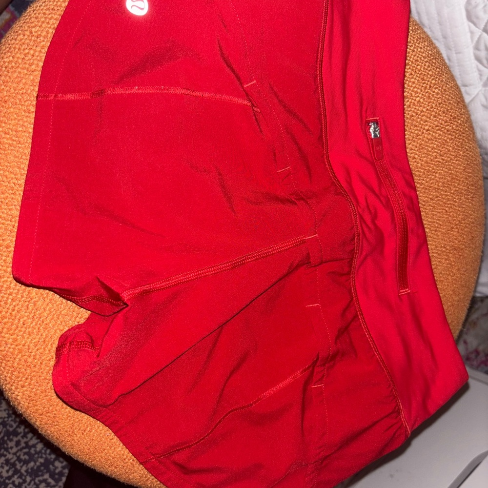 Lululemon Red Athletic Shorts